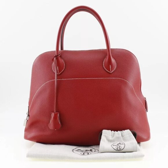Hermes Handbags - HERMES Bolide Relax 35 Handbag Rouge Kazak Red/Taurillon Clemence Nobillo ...